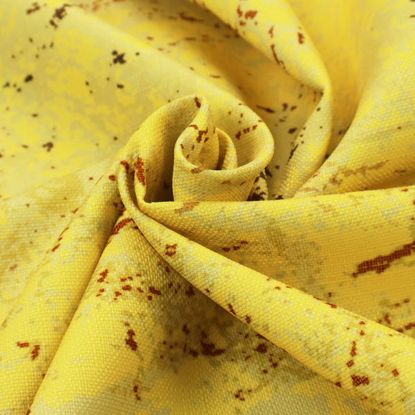 A durable upholstery fabric featuring a bright, energetic distressed abstract pattern. This colourway provides a sun-drenched, high-visibility option within the collection.