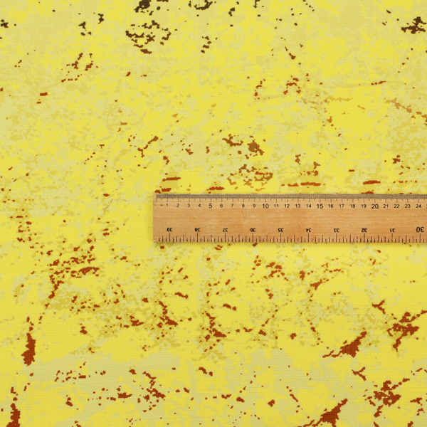 A durable upholstery fabric featuring a bright, energetic distressed abstract pattern. This colourway provides a sun-drenched, high-visibility option within the collection.