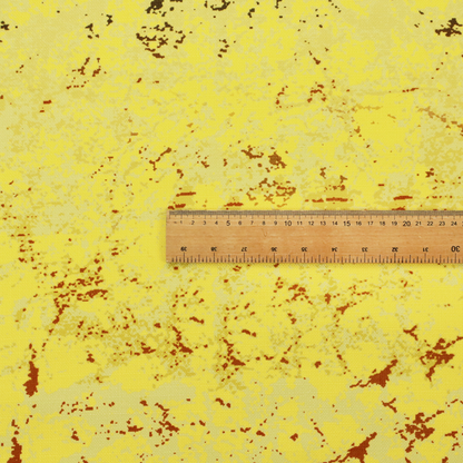 A durable upholstery fabric featuring a bright, energetic distressed abstract pattern. This colourway provides a sun-drenched, high-visibility option within the collection.