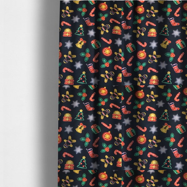 Vibrant Light Up Christmas Treat Toss Upholstery Fabric DP-64 - Made To Measure Curtains