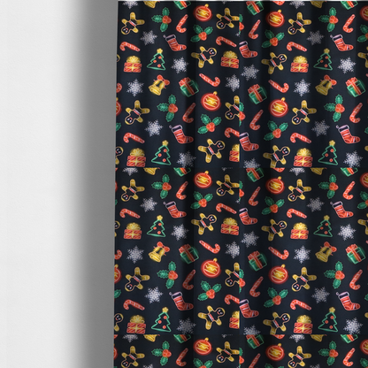 Vibrant Light Up Christmas Treat Toss Upholstery Fabric DP-64 - Made To Measure Curtains
