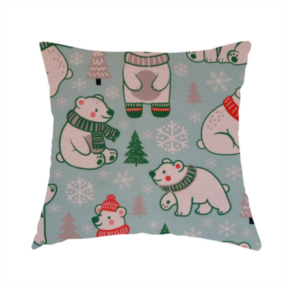 Arctic Hugs and Holiday Cheer Bear Upholstery Fabric DP-65 - Handmade Cushions