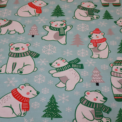 Arctic Hugs and Holiday Cheer Bear Upholstery Fabric DP-65
