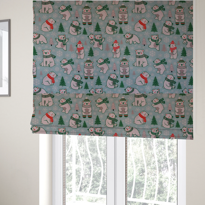 Arctic Hugs and Holiday Cheer Bear Upholstery Fabric DP-65 - Roman Blinds