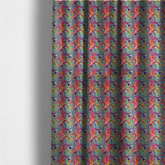 Psychedelic Swirl Abstract Upholstery Fabric DP-72 - Made To Measure Curtains