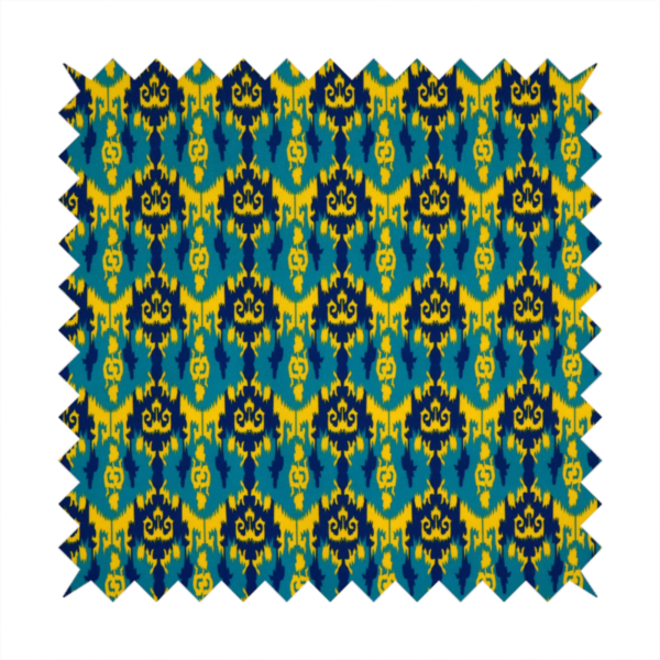 Electric Sapphire and Sunshine Yellow Upholstery Fabric DP-73