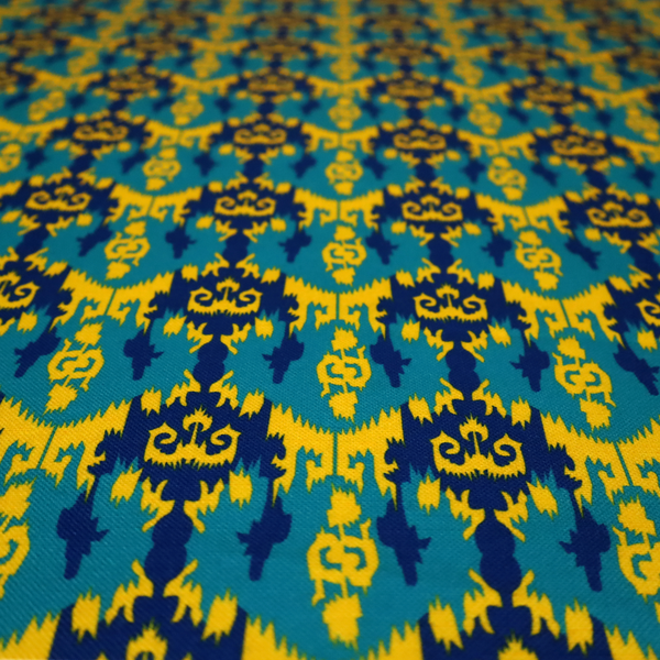 Electric Sapphire and Sunshine Yellow Upholstery Fabric DP-73