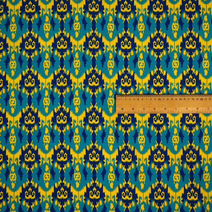 Electric Sapphire and Sunshine Yellow Upholstery Fabric DP-73