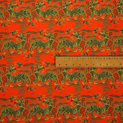 Emperor's Crimson Beast Upholstery Fabric DP-75 - Roman Blinds