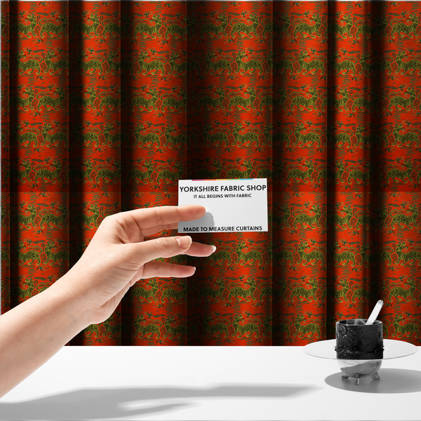 Emperor's Crimson Beast Upholstery Fabric DP-75 - Made To Measure Curtains