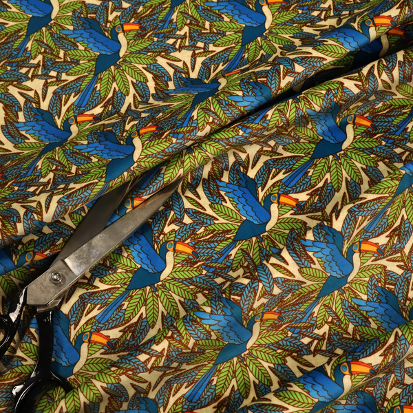 Lush Tropics Soft Velvet Upholstery Fabric DP-77