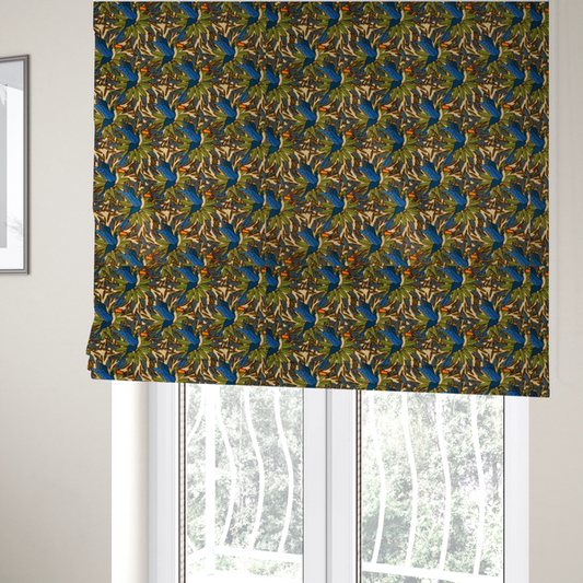 Lush Tropics Soft Velvet Upholstery Fabric DP-77 - Roman Blinds