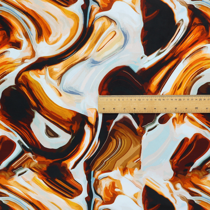 A bold, modern, and high-contrast abstract design that creates an energetic, textured, and sophisticated look.