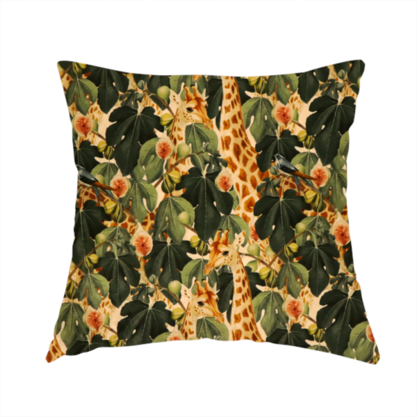 Botanical Expedition Giraffe and Fig Upholstery Fabric DP-78 - Handmade Cushions