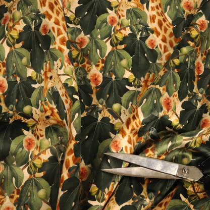 Botanical Expedition Giraffe and Fig Upholstery Fabric DP-78 - Handmade Cushions