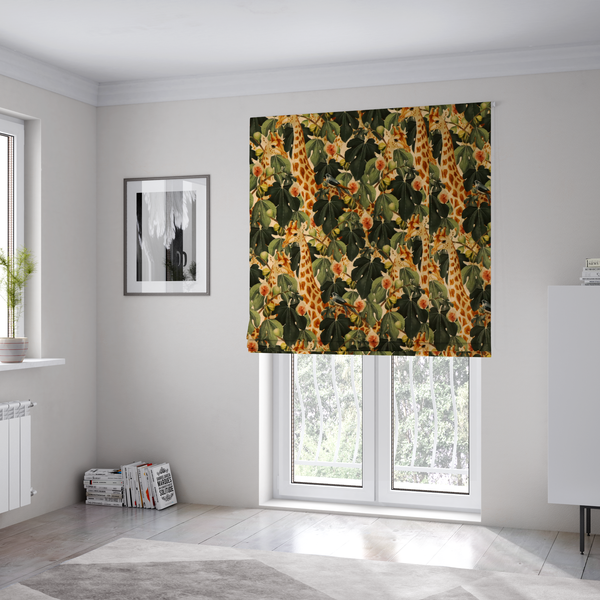 Botanical Expedition Giraffe and Fig Upholstery Fabric DP-78 - Roman Blinds