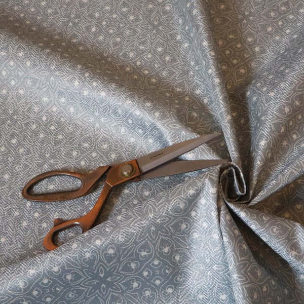 Grey Geometric Medallion Tile Print Upholstery Fabric DP-90 - Made To Measure Curtains