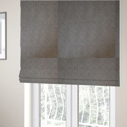 Grey Geometric Medallion Tile Print Upholstery Fabric DP-90 - Roman Blinds