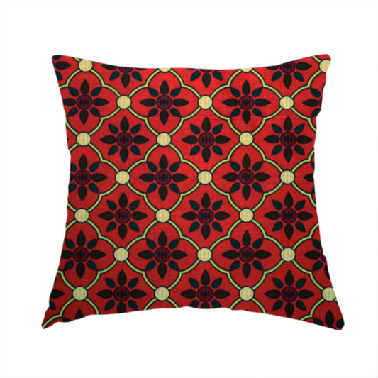 Geometric Floral Pop Upholstery Fabric DP-98 - Handmade Cushions