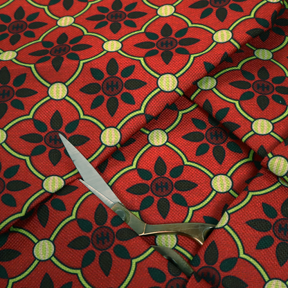 Geometric Floral Pop Upholstery Fabric DP-98 - Handmade Cushions