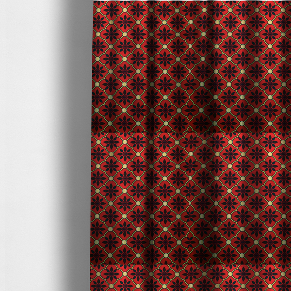 Geometric Floral Pop Upholstery Fabric DP-98 - Made To Measure Curtains