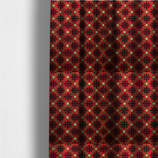 Geometric Floral Pop Upholstery Fabric DP-98 - Made To Measure Curtains