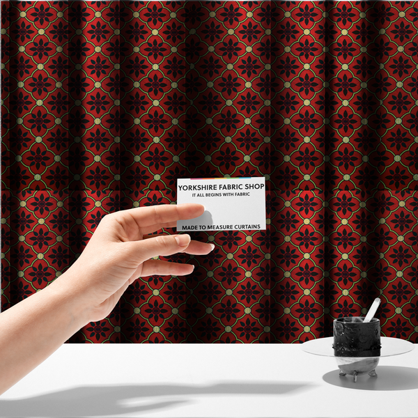 Geometric Floral Pop Upholstery Fabric DP-98 - Made To Measure Curtains