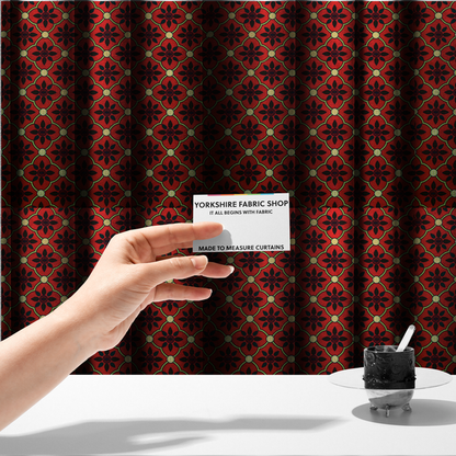 Geometric Floral Pop Upholstery Fabric DP-98 - Made To Measure Curtains