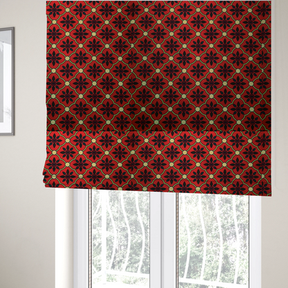 Geometric Floral Pop Upholstery Fabric DP-98 - Roman Blinds
