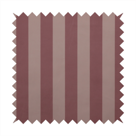 A vertically striped fabric pattern featuring alternating bands of dark dusty rose or mauve and a lighter tone.