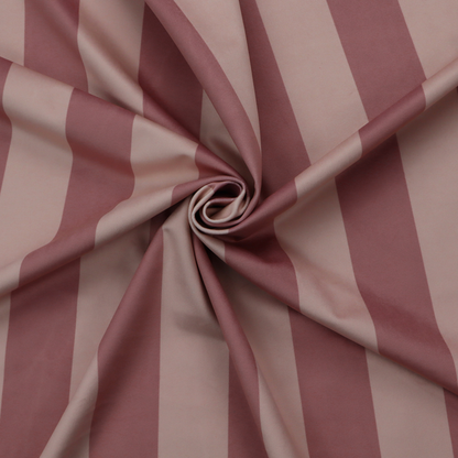 A vertically striped fabric pattern featuring alternating bands of dark dusty rose or mauve and a lighter tone.