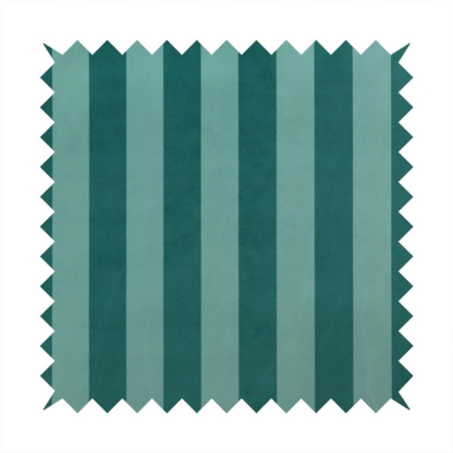A vertically striped fabric pattern featuring alternating bands of dark teal and a lighter mint green or blue-green tone