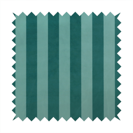 A vertically striped fabric pattern featuring alternating bands of dark teal and a lighter mint green or blue-green tone