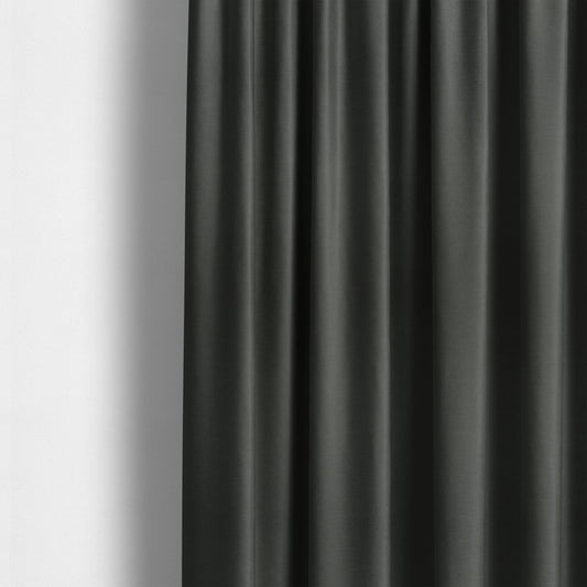 Darwin Linen Effect Style Flat Weave Material In Black Colour Upholstery Soft Furnishing Fabrics - Made To Measure Curtains