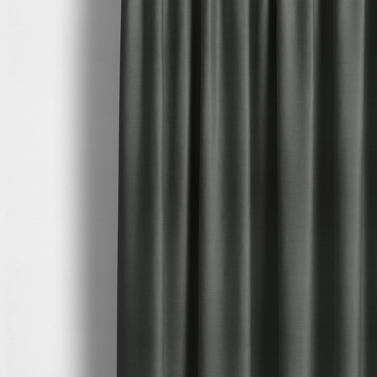 Darwin Linen Effect Style Flat Weave Material In Grey Colour Upholstery Soft Furnishing Fabrics - Made To Measure Curtains