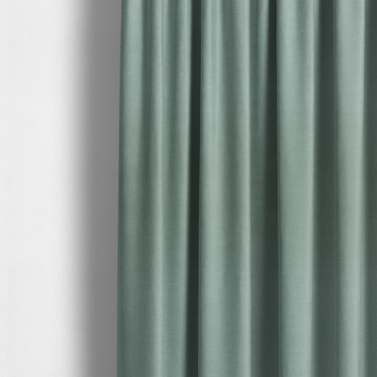 Darwin Linen Effect Style Flat Weave Material In Cerulean Blue Colour Upholstery Soft Furnishing Fabrics - Made To Measure Curtains