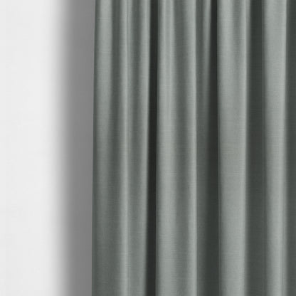 Darwin Linen Effect Style Flat Weave Material In Silver Colour Upholstery Soft Furnishing Fabrics - Made To Measure Curtains