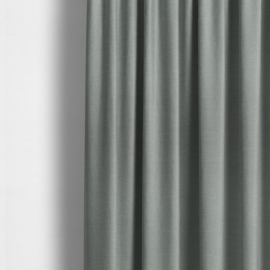 Darwin Linen Effect Style Flat Weave Material In Silver Colour Upholstery Soft Furnishing Fabrics - Made To Measure Curtains