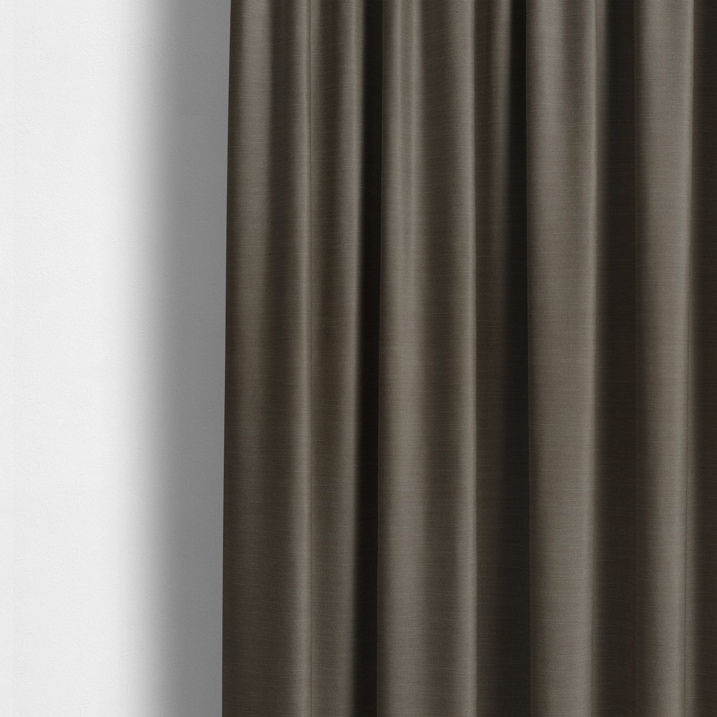 Darwin Linen Effect Style Flat Weave Material In Brown Colour Upholstery Soft Furnishing Fabrics - Made To Measure Curtains