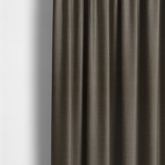 Darwin Linen Effect Style Flat Weave Material In Brown Colour Upholstery Soft Furnishing Fabrics - Made To Measure Curtains