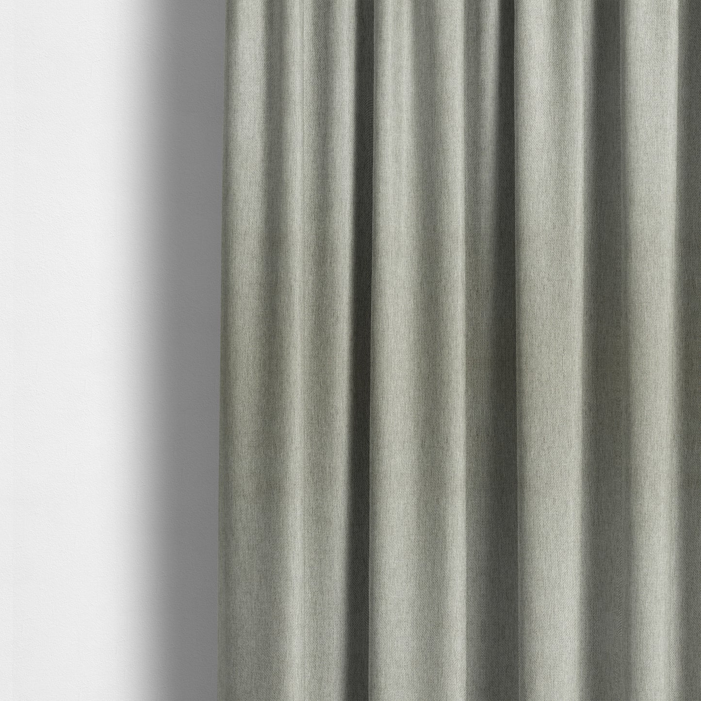 Davos Flat Weave Chenille Upholstery Fabrics In Silver - Made To Measure Curtains