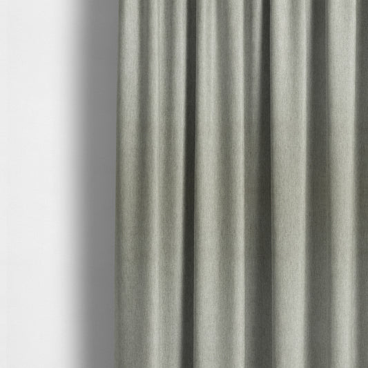 Davos Flat Weave Chenille Upholstery Fabrics In Silver - Made To Measure Curtains