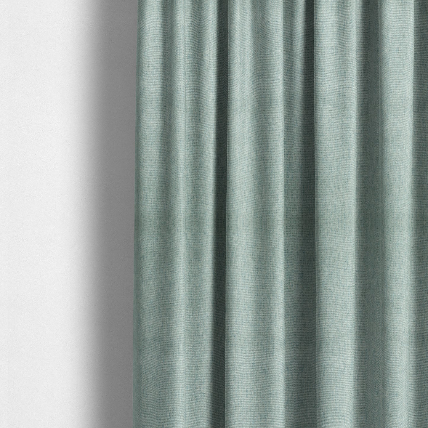 Davos Flat Weave Chenille Upholstery Fabrics In Light Blue - Made To Measure Curtains