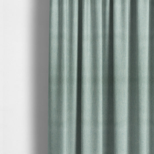 Davos Flat Weave Chenille Upholstery Fabrics In Light Blue - Made To Measure Curtains