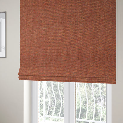 Dawson Textured Weave Furnishing Fabric In Orange Colour - Roman Blinds