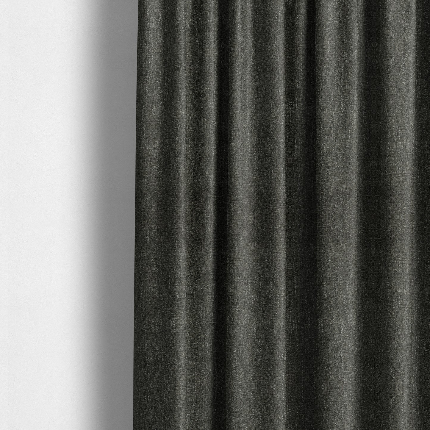 Dawson Textured Weave Furnishing Fabric In Black Colour - Made To Measure Curtains