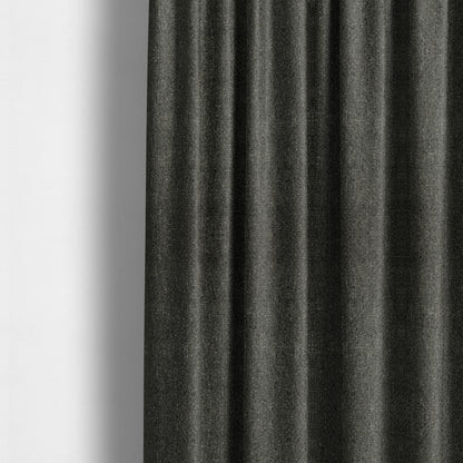 Dawson Textured Weave Furnishing Fabric In Black Colour - Made To Measure Curtains