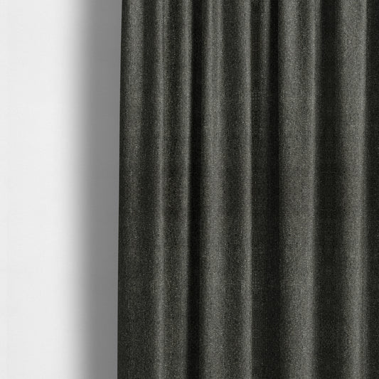 Dawson Textured Weave Furnishing Fabric In Black Colour - Made To Measure Curtains