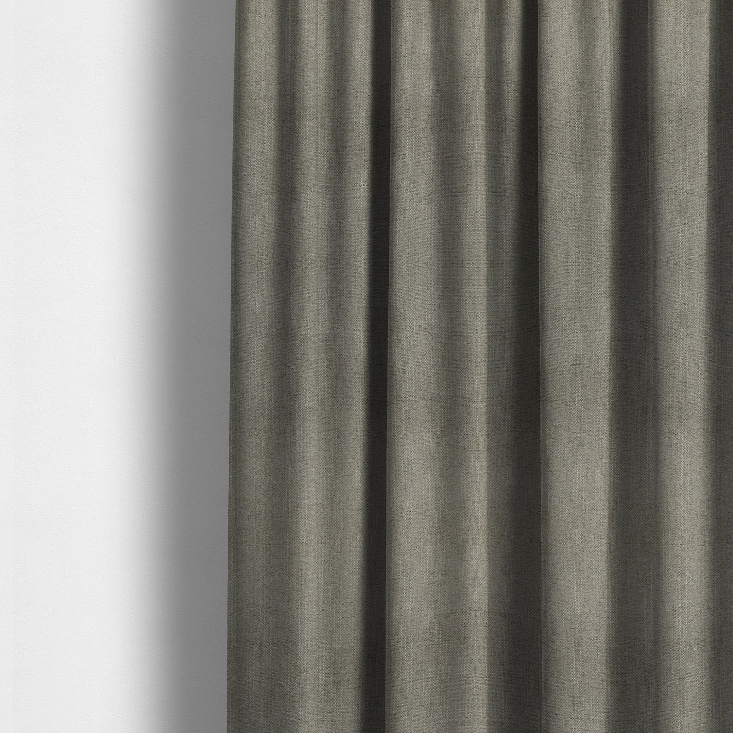 Devon Textured Woven Upholstery Chenille Fabric In Grey Colour - Made To Measure Curtains