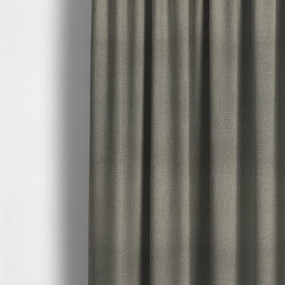 Devon Textured Woven Upholstery Chenille Fabric In Grey Colour - Made To Measure Curtains